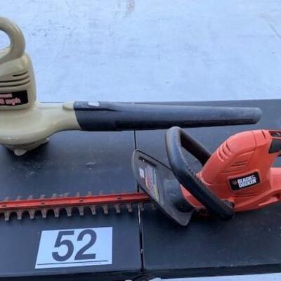 LOT#52G: Corded Blower & Hedge Trimmer