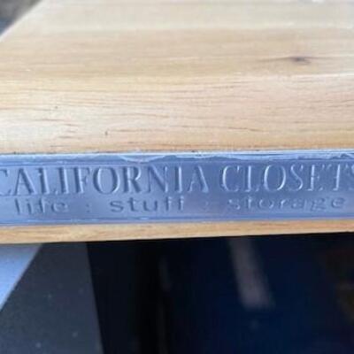 LOT#53G: California Closets Utility Cabinet on Casters with Contents