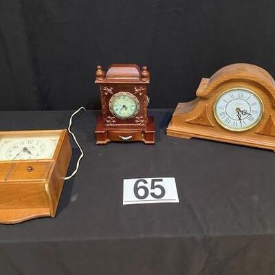 LOT#65DR: 3 Piece Clock Lot