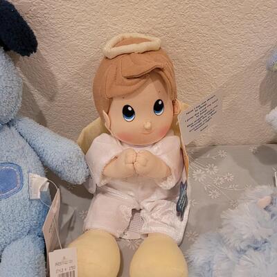 Lot 105: New Baby Boy Plushies, Praying Boy Doll and Musical Bears