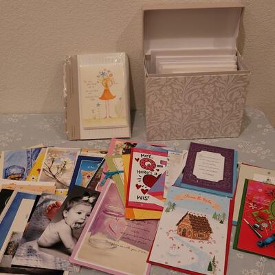 Lot 113: Hallmark Card Storage Box With Organizer Package and MANY New Hallmark Cards #1