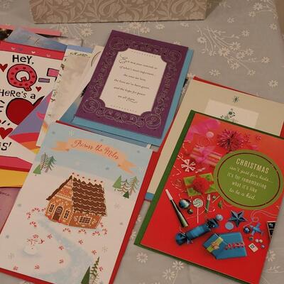 Lot 113: Hallmark Card Storage Box With Organizer Package and MANY New Hallmark Cards #1