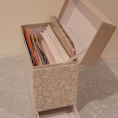 Lot 113: Hallmark Card Storage Box With Organizer Package and MANY New Hallmark Cards #1