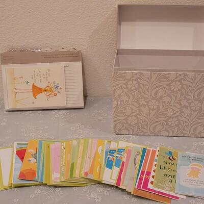 Lot 114: New Hallmark Card Storage Box with Organizer Set and MANY Hallmark Cards #2