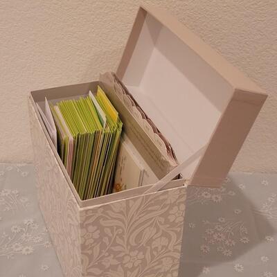 Lot 114: New Hallmark Card Storage Box with Organizer Set and MANY Hallmark Cards #2