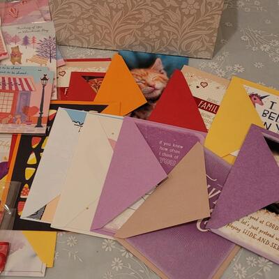 Lot 115: New Hallmark Card Storage Box With Card Organizer and MANY New Hallmark Pop Up Cards and Others #3