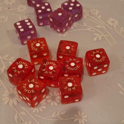 Lot 148: Tahoe Casino Dice, Stud Dice and Flip Off Game pieces