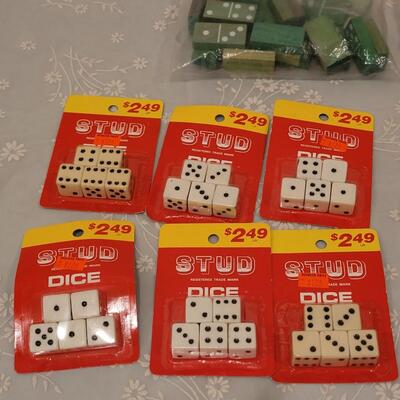 Lot 148: Tahoe Casino Dice, Stud Dice and Flip Off Game pieces