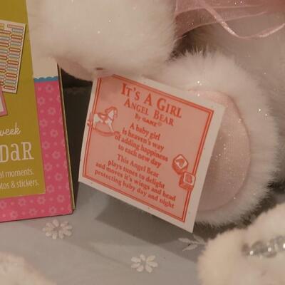 Lot 149: New Angel Bears, Pregnancy Calendar, Bible, Vintage Planter