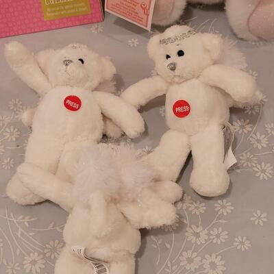 Lot 149: New Angel Bears, Pregnancy Calendar, Bible, Vintage Planter