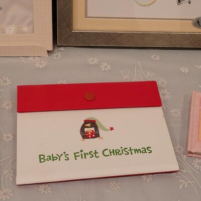 Lot 152: New Mom Photo Frame, Book, Baby Baptism Set, Photo Album and Book