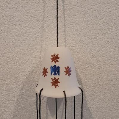 Lot 170: Ceramic Cowboy Hats, Boots and Bells Wind Chime