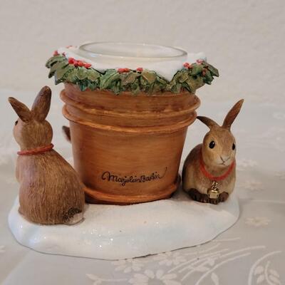 Lot 176: Marjolein Bastin Candle Holder Bunnies