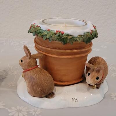 Lot 176: Marjolein Bastin Candle Holder Bunnies
