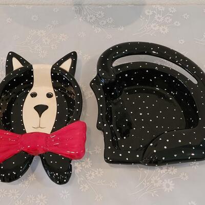 Lot 177: New 2 piece Cat Bowls and Hanging Cat Bowl