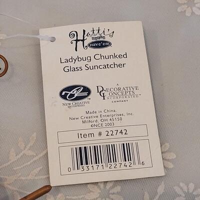 Lot 182: Glass Ladybug Hanging Deco