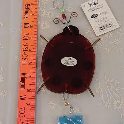Lot 182: Glass Ladybug Hanging Deco