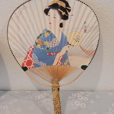 Lot 183: (2) Vintage Disneyland Gift Shop Japanese Fans