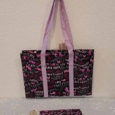 Lot 192: New Cat Tote and Zipper Pouch