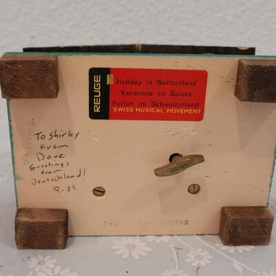 Lot 199: Vintage Reuge Music Box and Makey Ceramic Music Box 