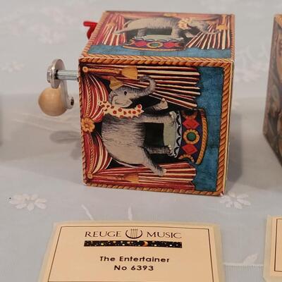 Lot 201: (3) Reuge Music Box Blocks