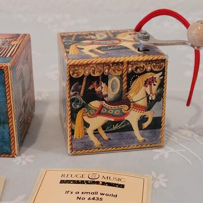 Lot 201: (3) Reuge Music Box Blocks