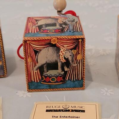 Lot 201: (3) Reuge Music Box Blocks