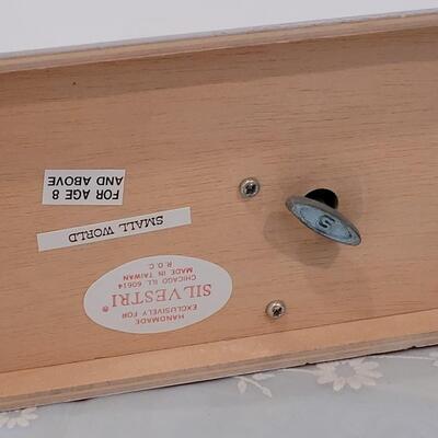 Lot 210: (2) Vintage Wood Christmas Music Boxes 