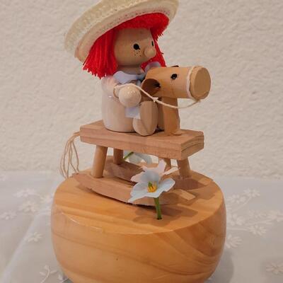 Lot 216: Vintage Boy and Girl Riding Toy Horses
