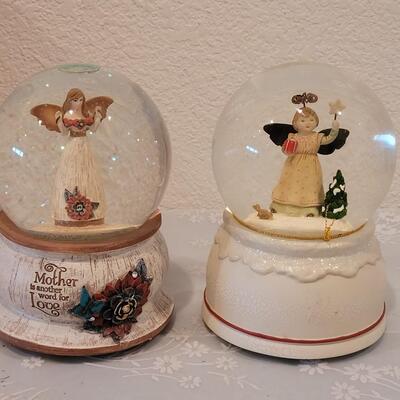 Lot 217: (2) Water Globes - Angels