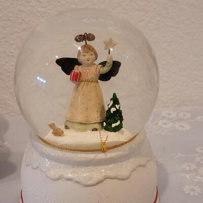 Lot 217: (2) Water Globes - Angels