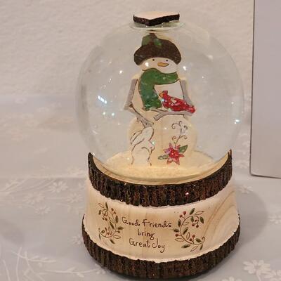 Lot 219: (2) Snow Globes Charming Tails and Snowman