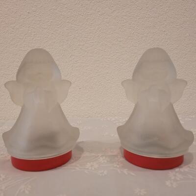 Lot 220: Reuge Glass Angel Music Boxes (2)