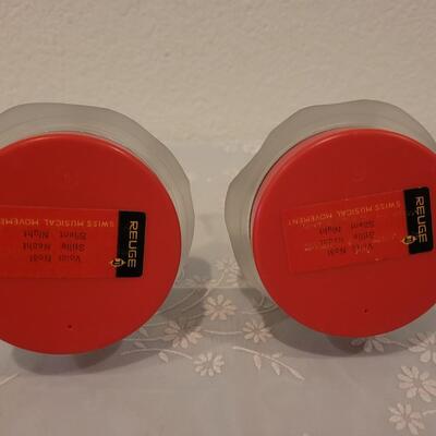 Lot 220: Reuge Glass Angel Music Boxes (2)