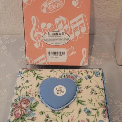 Lot 221: Music Box Album and Trinket Box