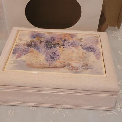 Lot 221: Music Box Album and Trinket Box