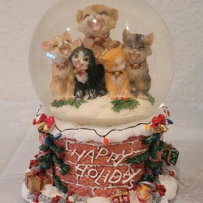 Lot 222: (2) Water Globes - Koalas and Cats