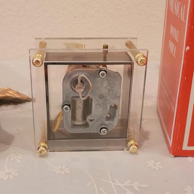 Lot 225: Music Box Windmill and Angel