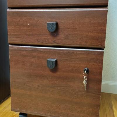Lot 233: Office File Cabinet Brown ND  27" x 16" x 20" 
