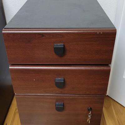 Lot 233: Office File Cabinet Brown ND  27" x 16" x 20" 