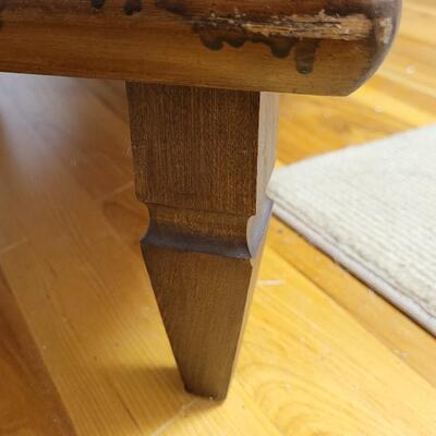 Lot 235: Antique Solid Wood Office Desk 58" x 32" x 32" 