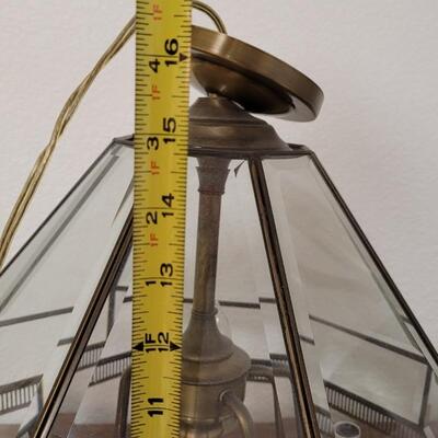 Lot 238: Vintage Mid Century Modern Glass Light Fixture 