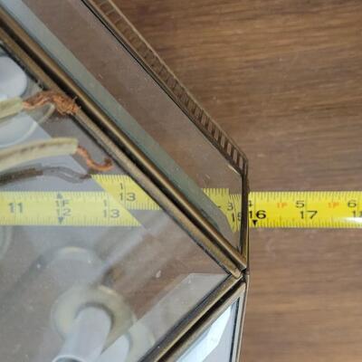 Lot 238: Vintage Mid Century Modern Glass Light Fixture 