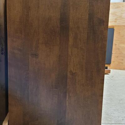 Lot 242: Vintage HEYWOOD WAKEFIELD Dresser w/ Mirror 68" x 19" x 32" Dresser / 50" x 37" Mirror