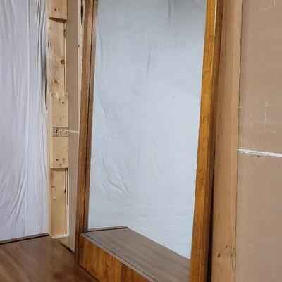 Lot 244: Vintage LANE Mid Century Modern Dresser w/ Mirror 58" x 18" x 29" / 42.5" x 28" Mirror