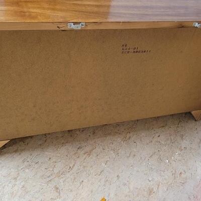 Lot 244: Vintage LANE Mid Century Modern Dresser w/ Mirror 58" x 18" x 29" / 42.5" x 28" Mirror