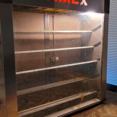 Lot 248: Vintage TIMEX Display Cabinet w/ Lights and Moving Shelves - TESTED A+