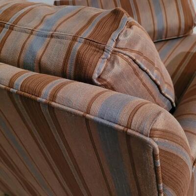 Lot 252: Vintage TOUCHSTONE Chair w/ Ottoman 40" x 36" x 36" (Ottoman is 33" x 25" x 17")