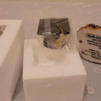 Lot 262: Boyd's Bears Figurine and (2) Trinket Boxes