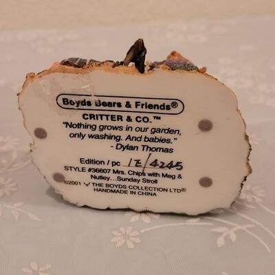 Lot 262: Boyd's Bears Figurine and (2) Trinket Boxes